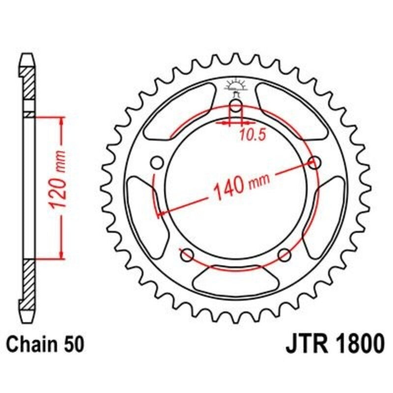 JTSPR RR SPROC 530 ZINC ST 1800, 44