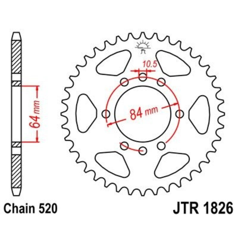 JTSPR RR SPROC 520 STEEL ST 1826, 44