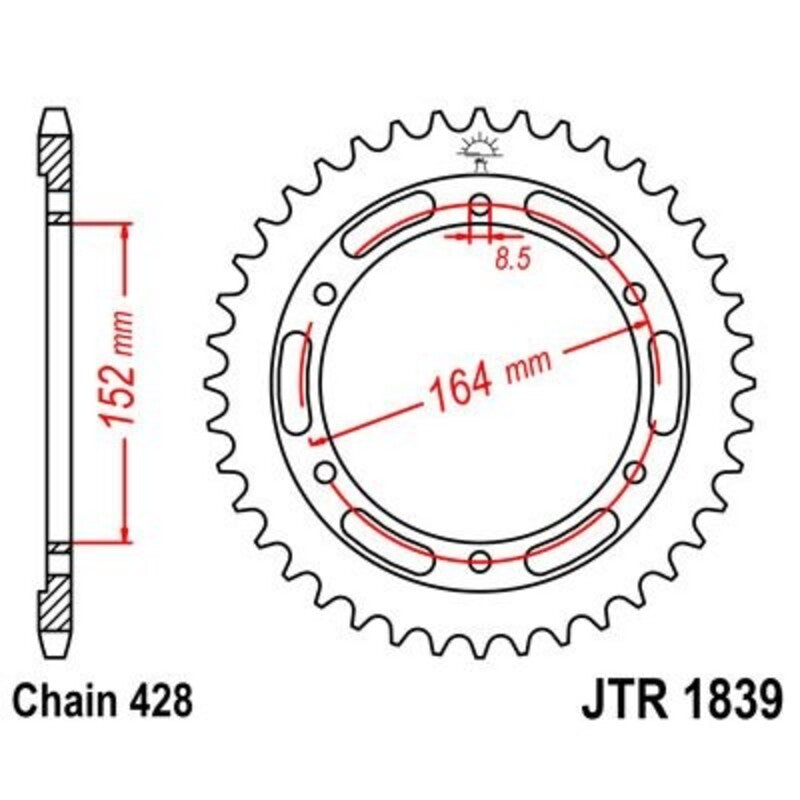 JTSPR RR SPROC 428 STEEL ST 1839, 55