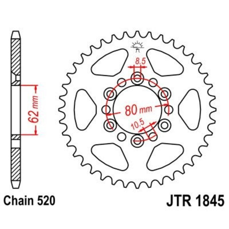 JTSPR RR SPROC 520 STEEL ST 1845, 37