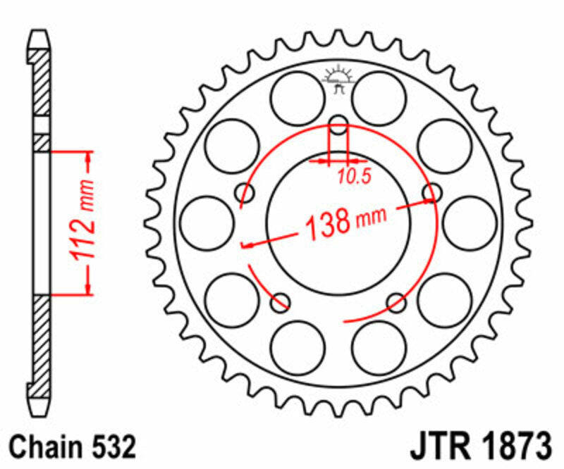 JTSPR RR SPROC 520 STEEL ST 1873, 48
