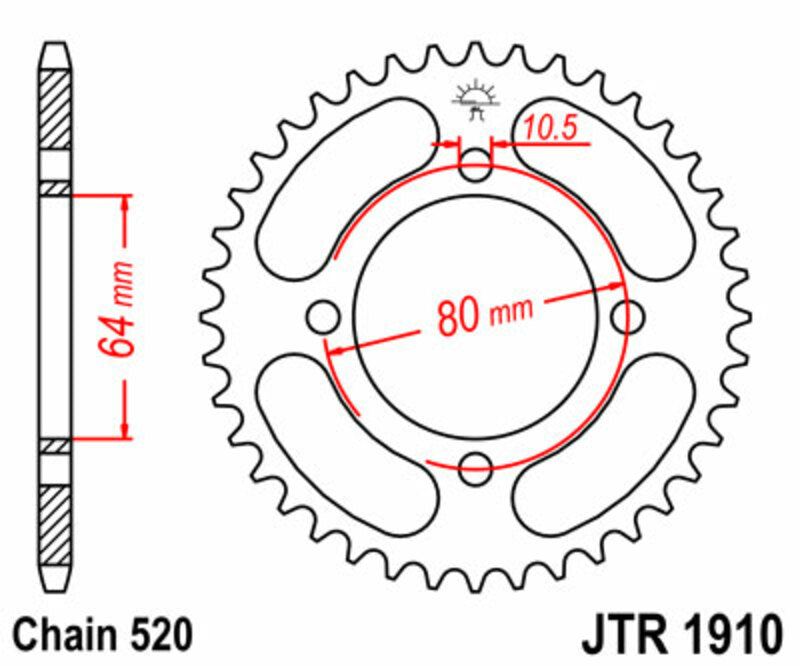 JTSPR RR SPROC 520 STEEL ST 1910, 32