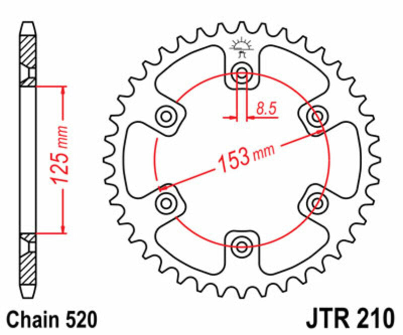 JTSPR RR SPROC 520 STEEL ST 210, 49