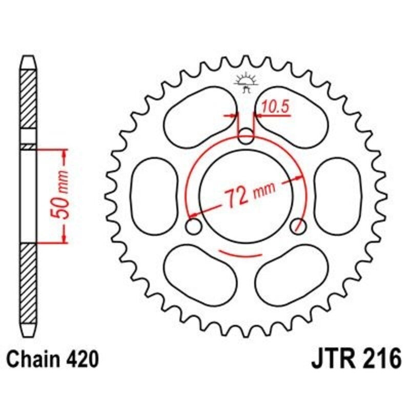 JTSPR RR SPROC 420 STEEL ST 216, 37