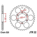JTSPR RR SPROC 520 STEEL ST 22, 45