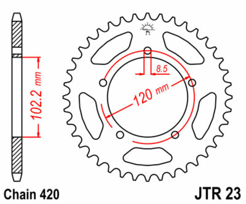 JTSPR RR SPROC 420 STEEL ST 23, 47