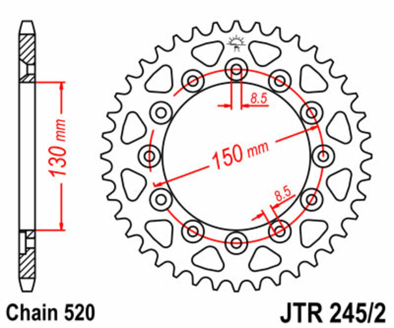 JTSPR RR SPROC 520 STEEL ST 245/2, 39