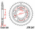 JTSPR RR SPROC 520 STEEL ST 247, 41