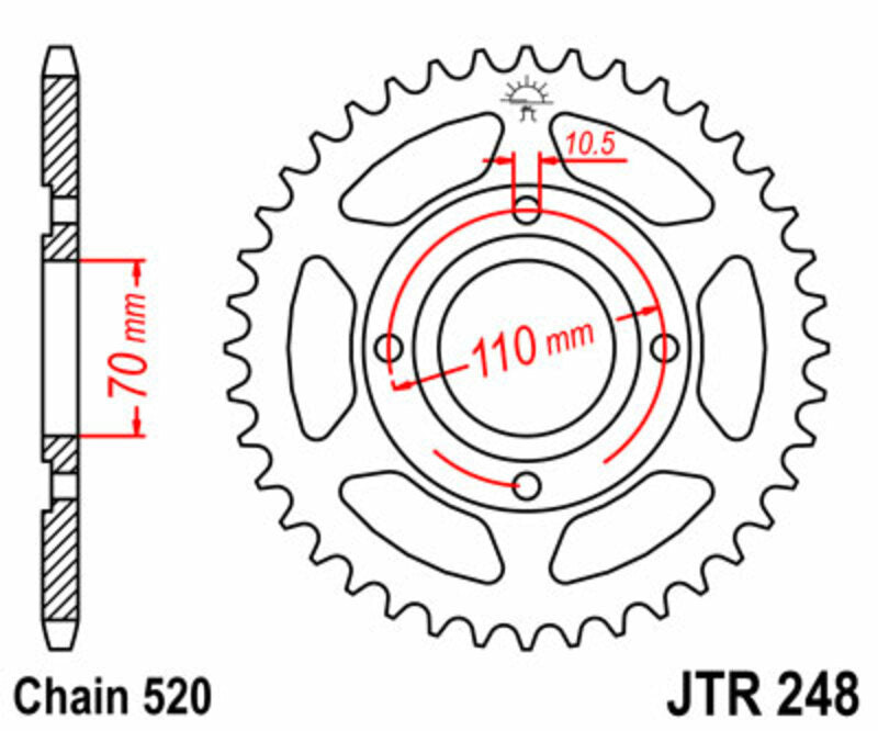 JTSPR RR SPROC 520 STEEL ST 248, 44