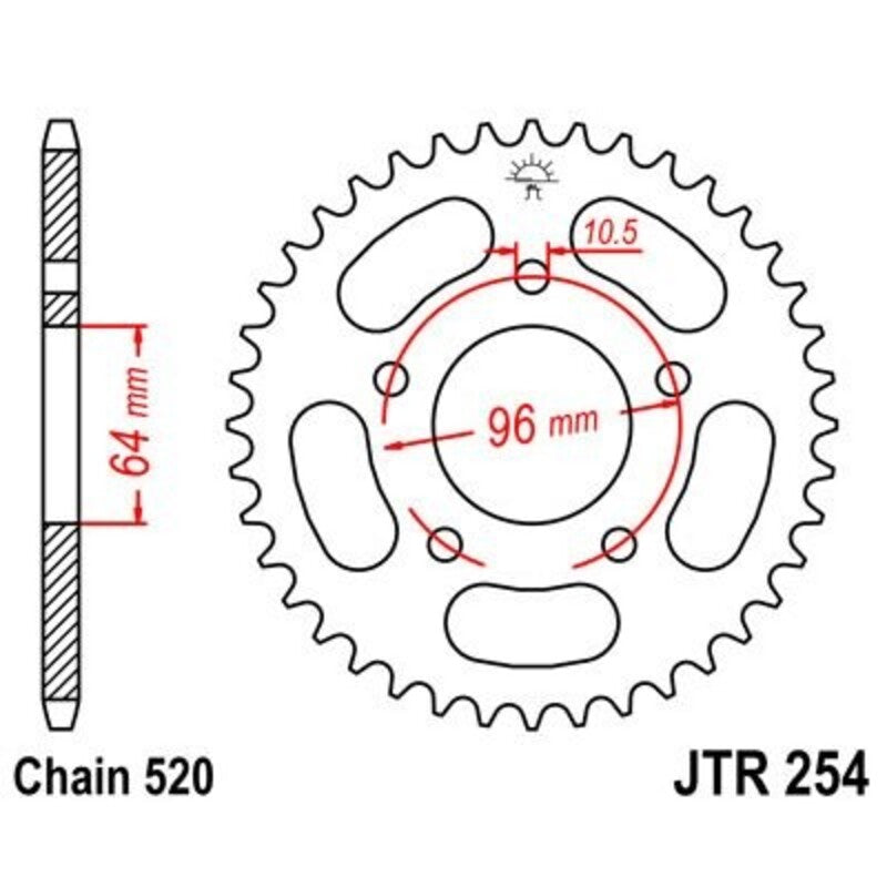 JTSPR RR SPROC 520 STEEL ST 254, 43