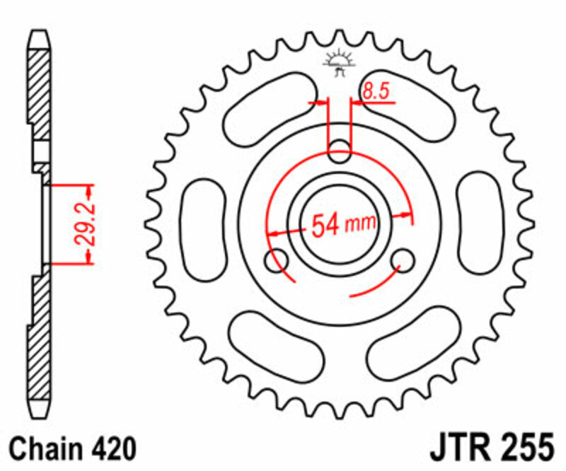 JTSPR RR SPROC 420 STEEL ST 255, 40