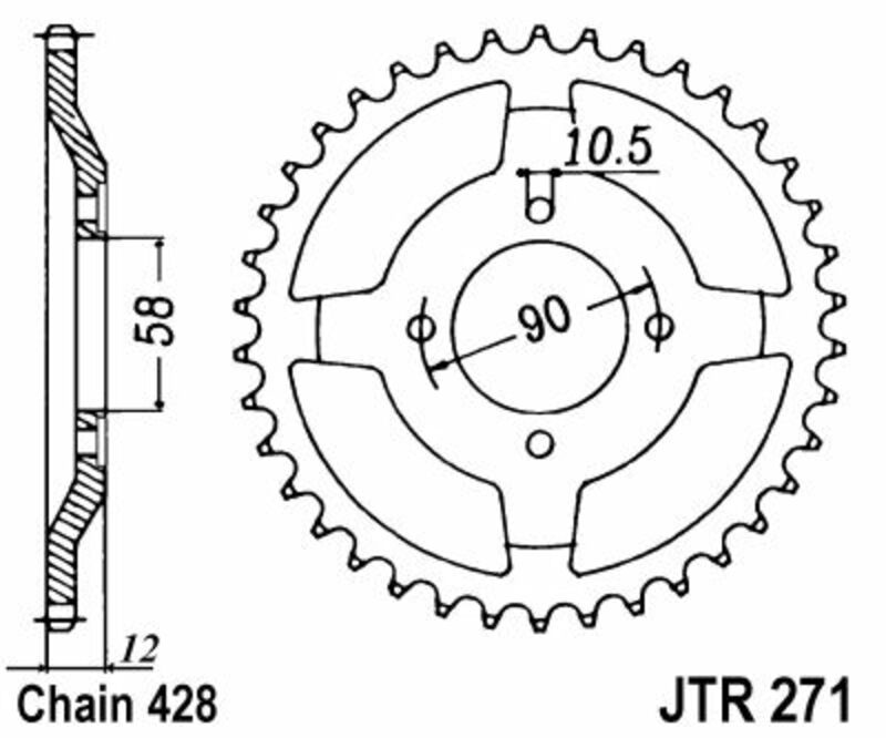 JTSPR RR SPROC 428 STEEL ST 271, 50