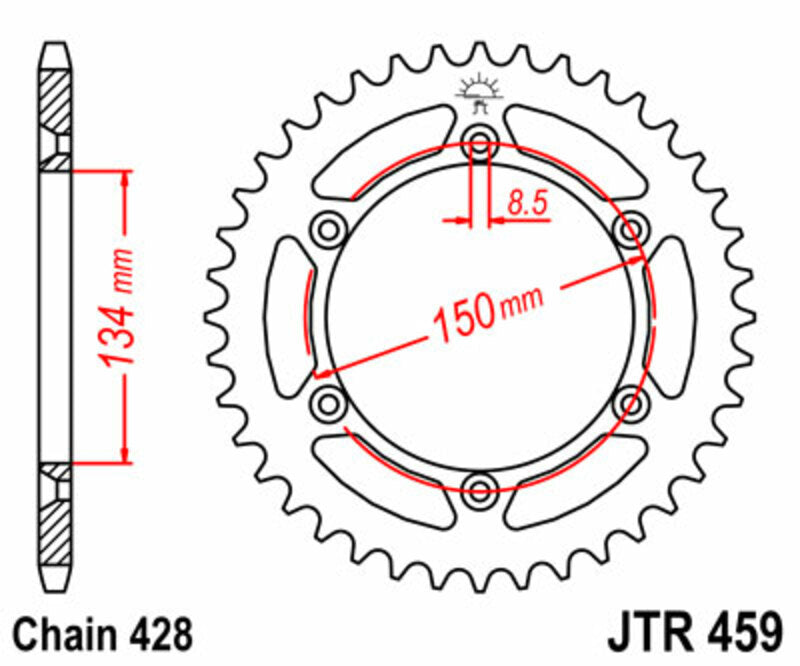 JTSPR RR SPROC 428 STEEL ST 459, 52
