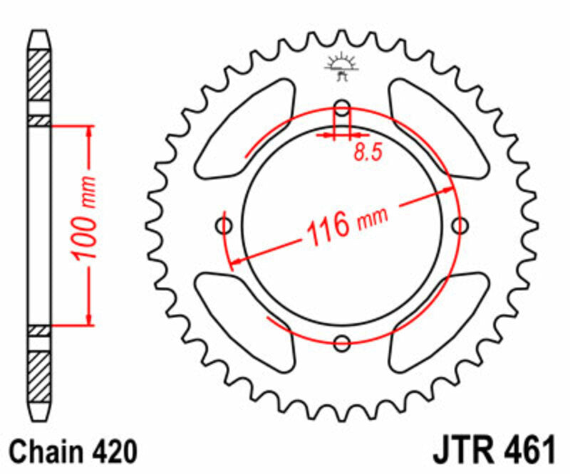 JTSPR RR SPROC 520 STEEL ST 461, 51