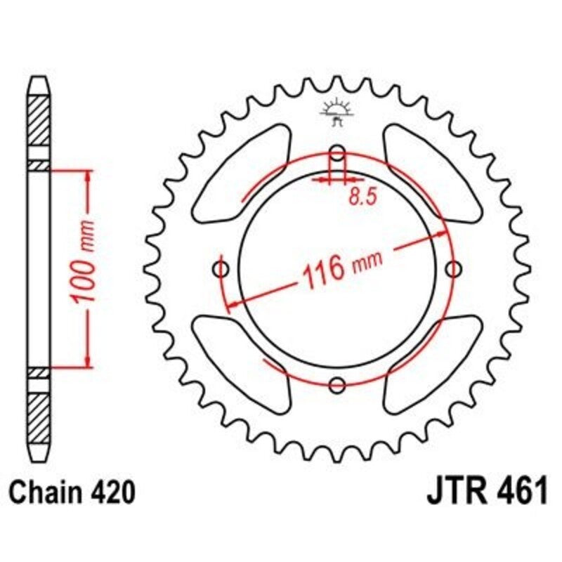 JTSPR RR SPROC 420 STEEL ST 461, 52