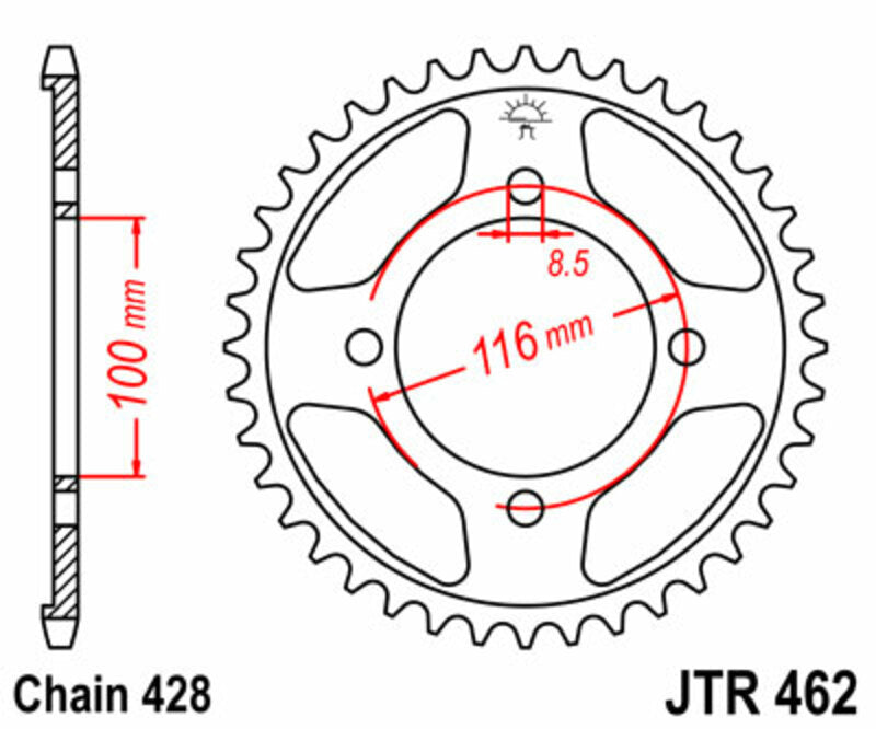 JTSPR RR SPROC 428 STEEL ST 462, 50