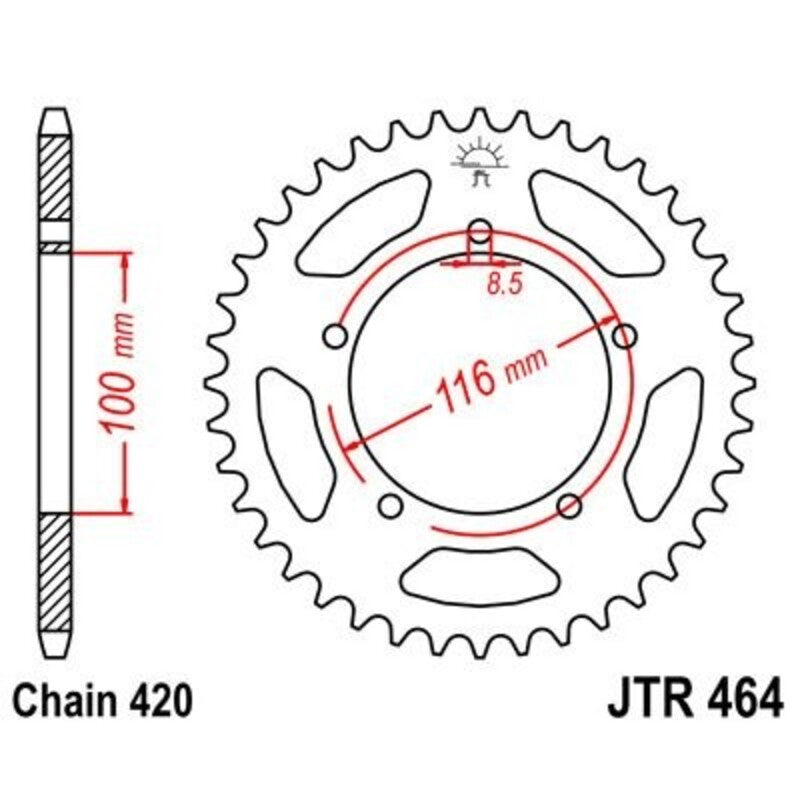 JTSPR RR SPROC 420 STEEL ST 464, 44