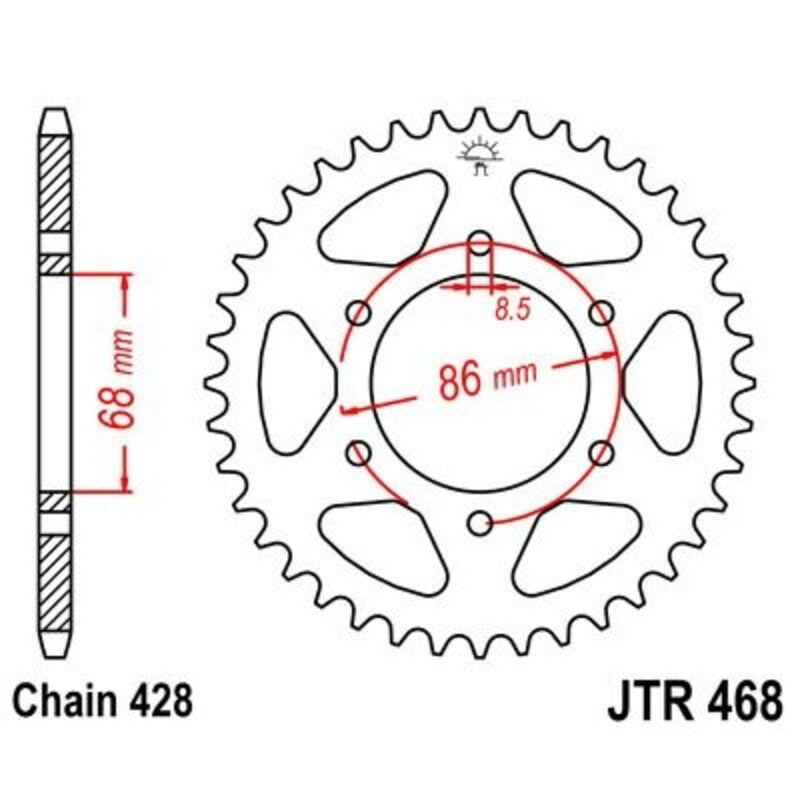 JTSPR RR SPROC 428 STEEL ST 468, 36