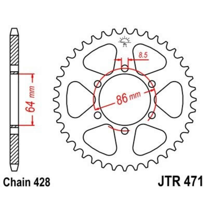 JTSPR RR SPROC 428 STEEL ST 471, 50