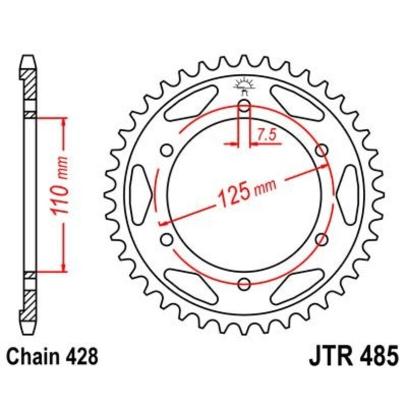 JTSPR RR SPROC 428 STEEL ST 485, 46