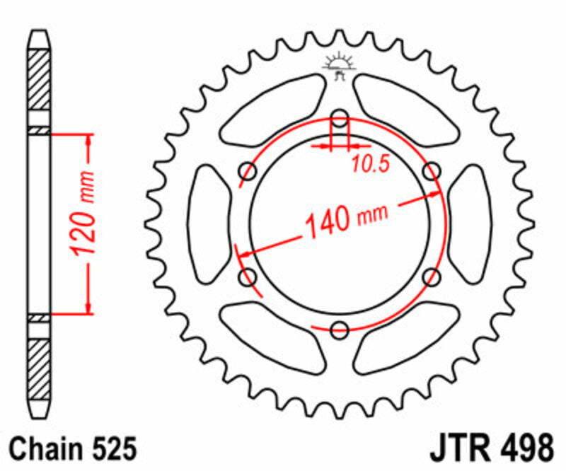 JTSPR RR SPROC 525 STEEL ST 498, 45