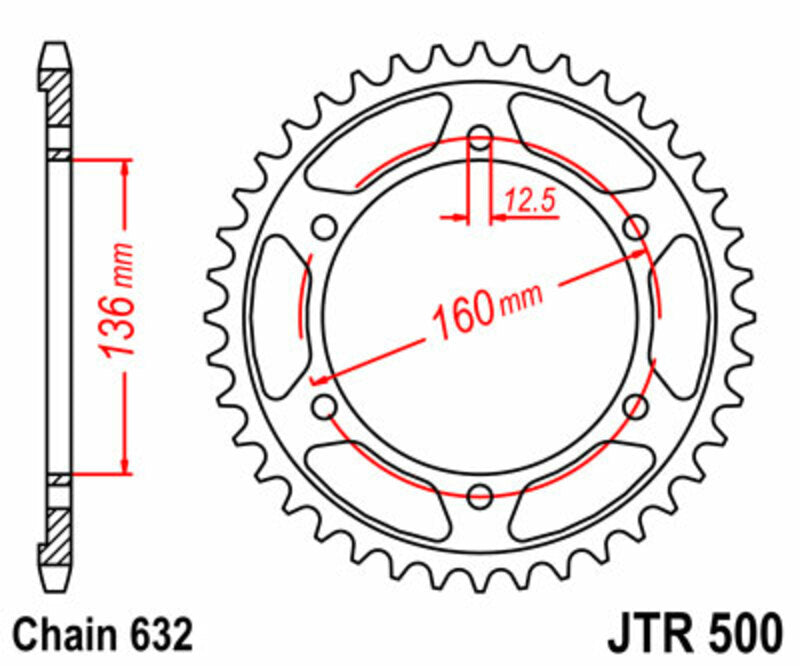 JTSPR RR SPROC 630 STEEL ST 500, 40