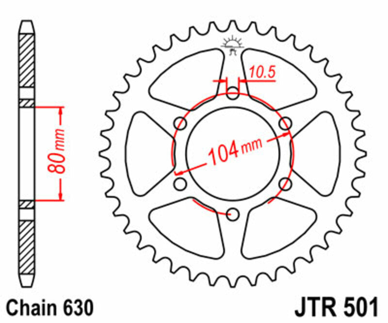 JTSPR RR SPROC 630 STEEL ST 501, 35