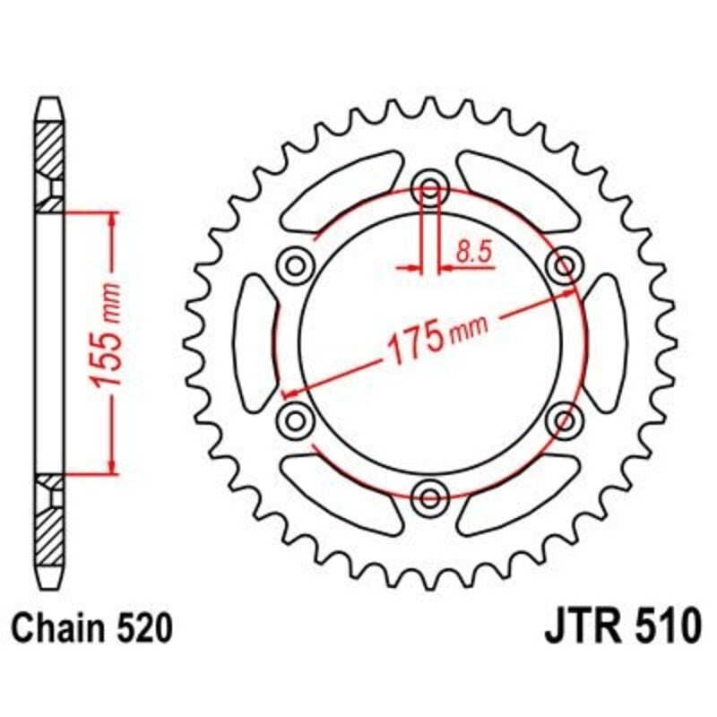 JTSPR RR SPROC 520 STEEL ST 510, 46