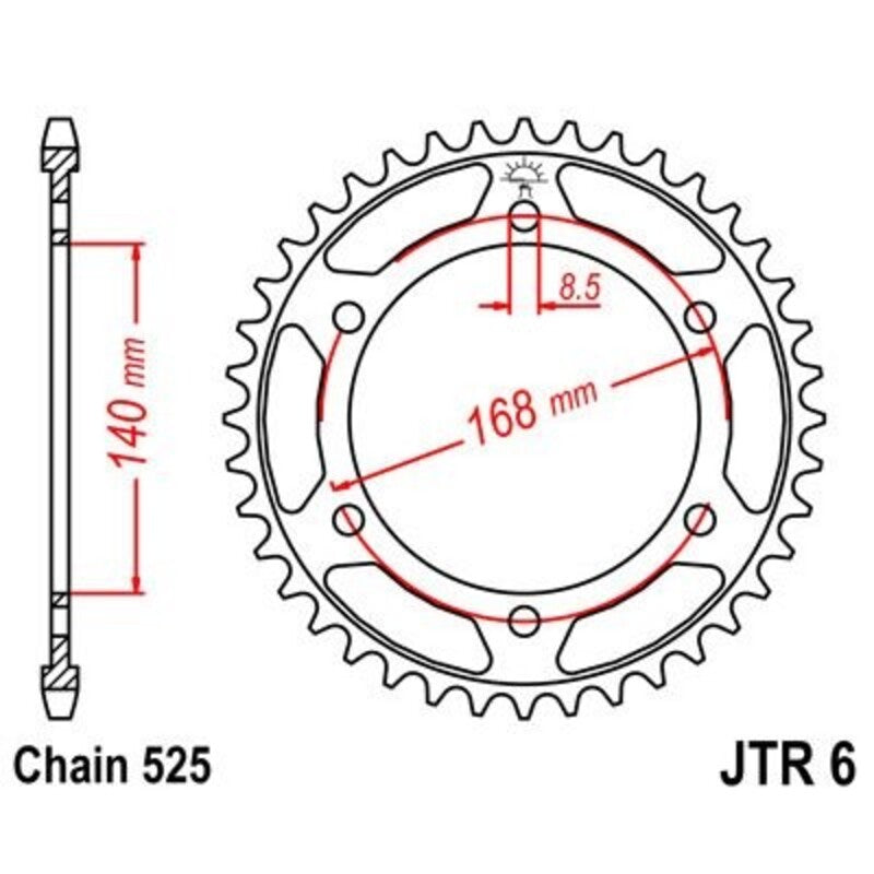 JTSPR RR SPROC 525 ZINC ST 6, 42