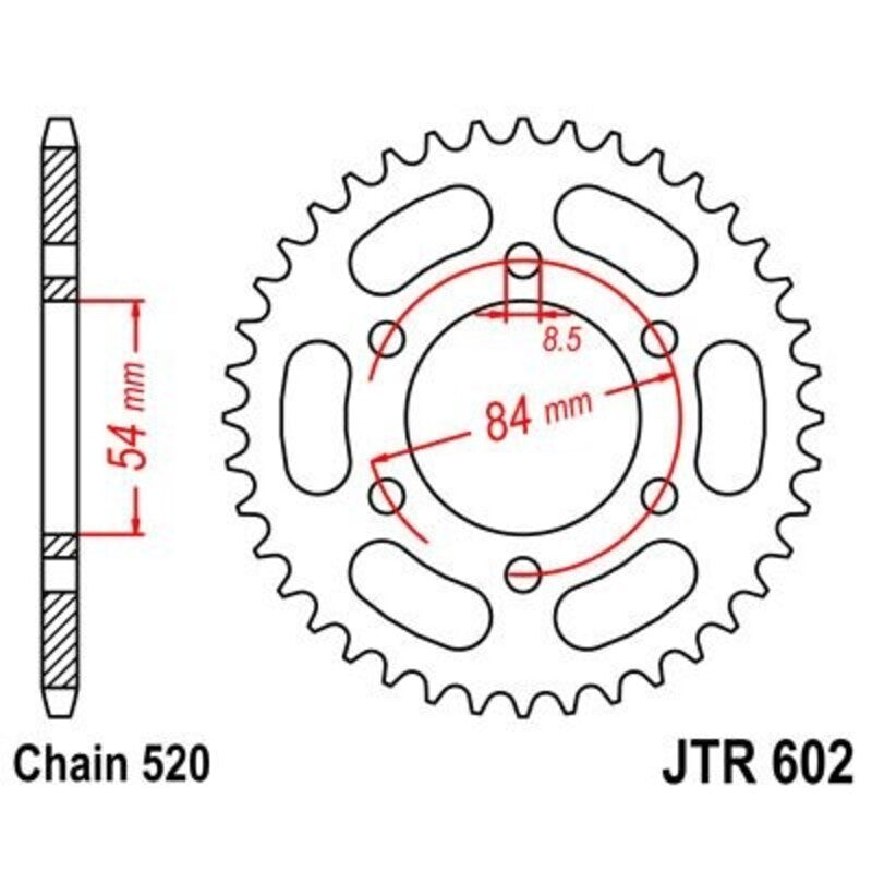 JTSPR RR SPROC 520 STEEL ST 602, 44