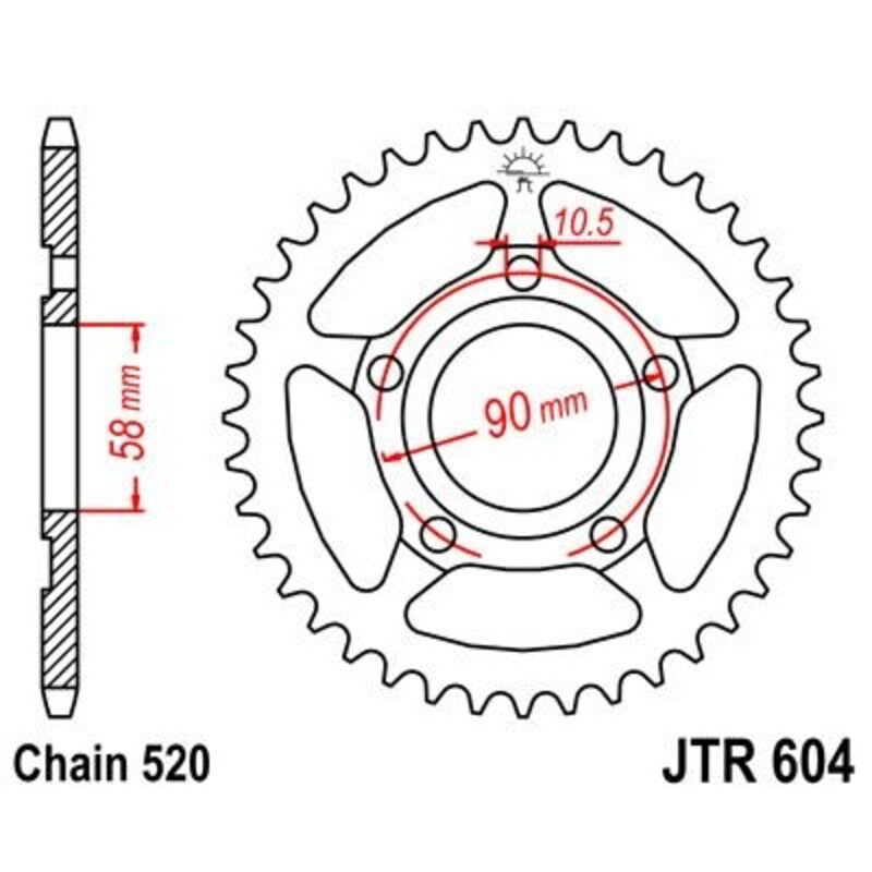 JTSPR RR SPROC 520 STEEL ST 604, 44