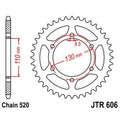 JTSPR RR SPROC 520 STEEL ST 606, 43