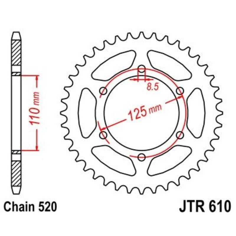 JTSPR RR SPROC 520 STEEL ST 610, 51