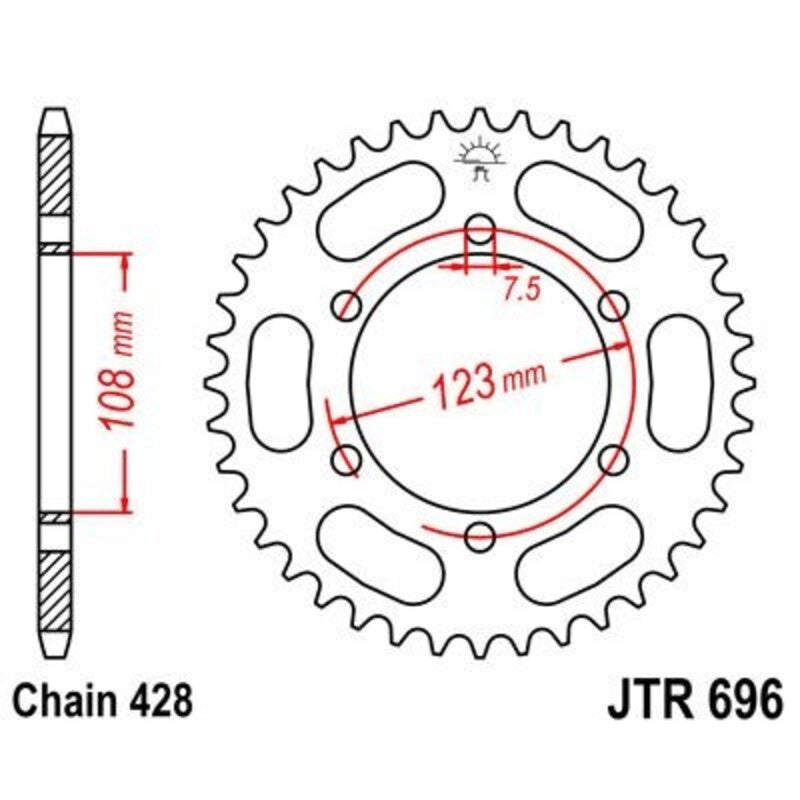 JTSPR RR SPROC 428 STEEL ST 696, 50