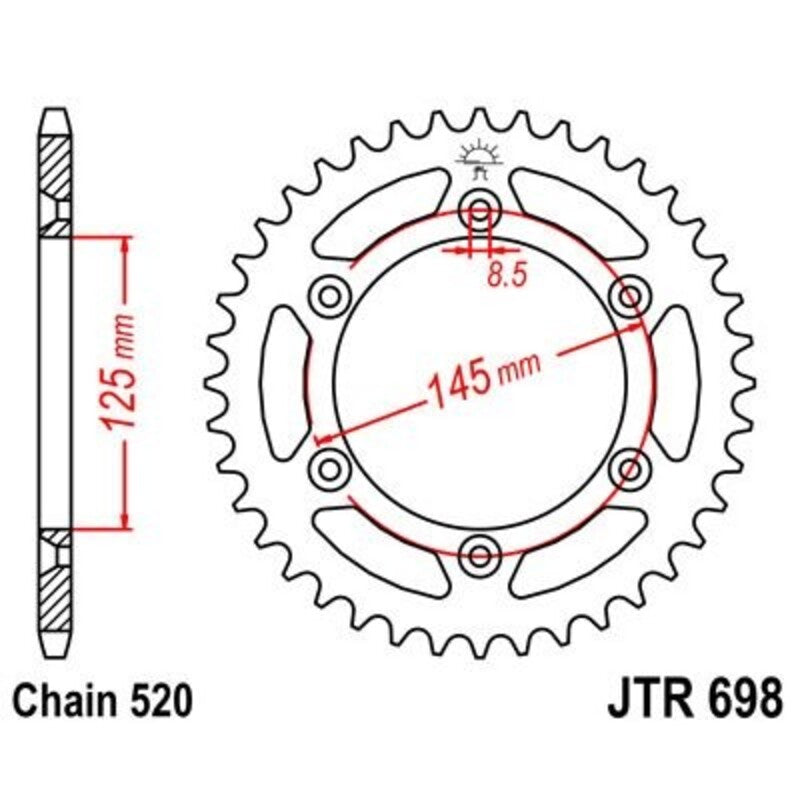 JTSPR RR SPROC 520 STEEL ST 698, 41