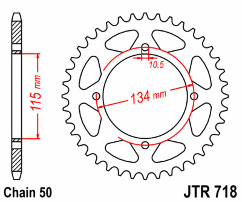 JTSPR RR SPROC 530 STEEL ST 718, 46