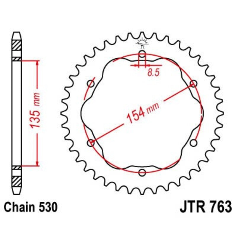 JTSPR RR SPROC 530 STEEL ST 763, 40