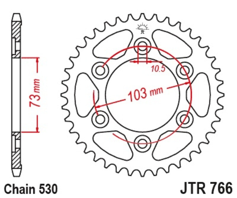 JTSPR RR SPROC 530 STEEL ST 766, 43