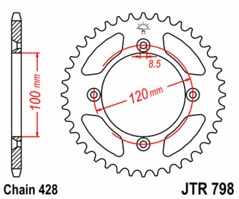 JTSPR RR SPROC 428 STEEL ST 798, 48