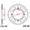 JTSPR RR SPROC 428 STEEL ST 798, 50