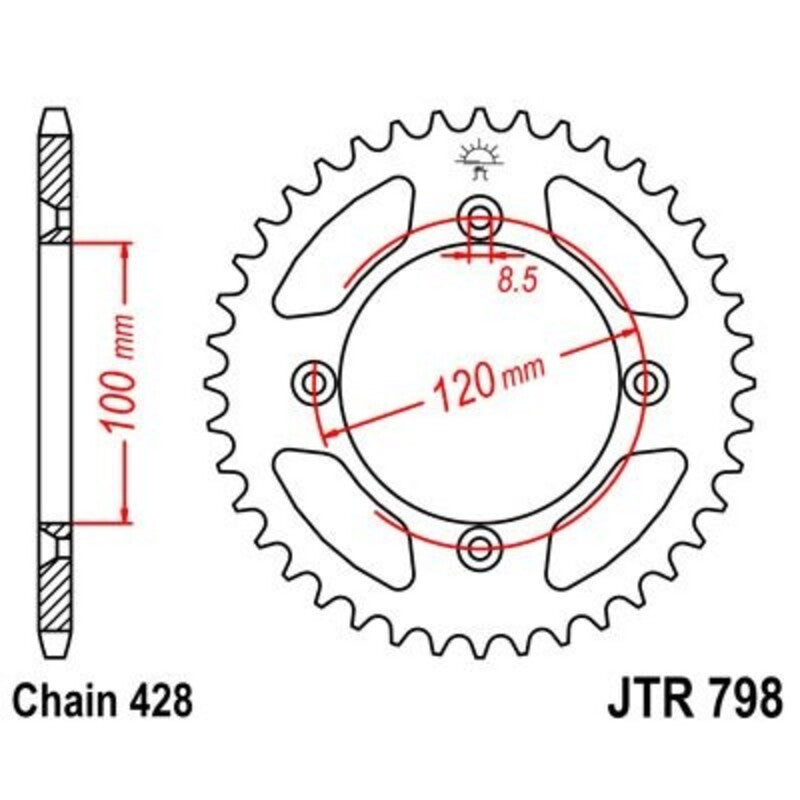 JTSPR RR SPROC 428 STEEL ST 798, 50