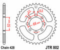 JTSPR RR SPROC 428 STEEL ST 802, 34