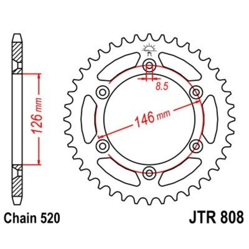 JTSPR RR SPROC 520 STEEL ST 808, 46
