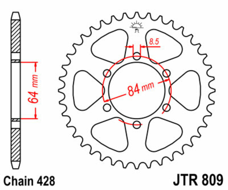 JTSPR RR SPROC 428 STEEL ST 809, 53