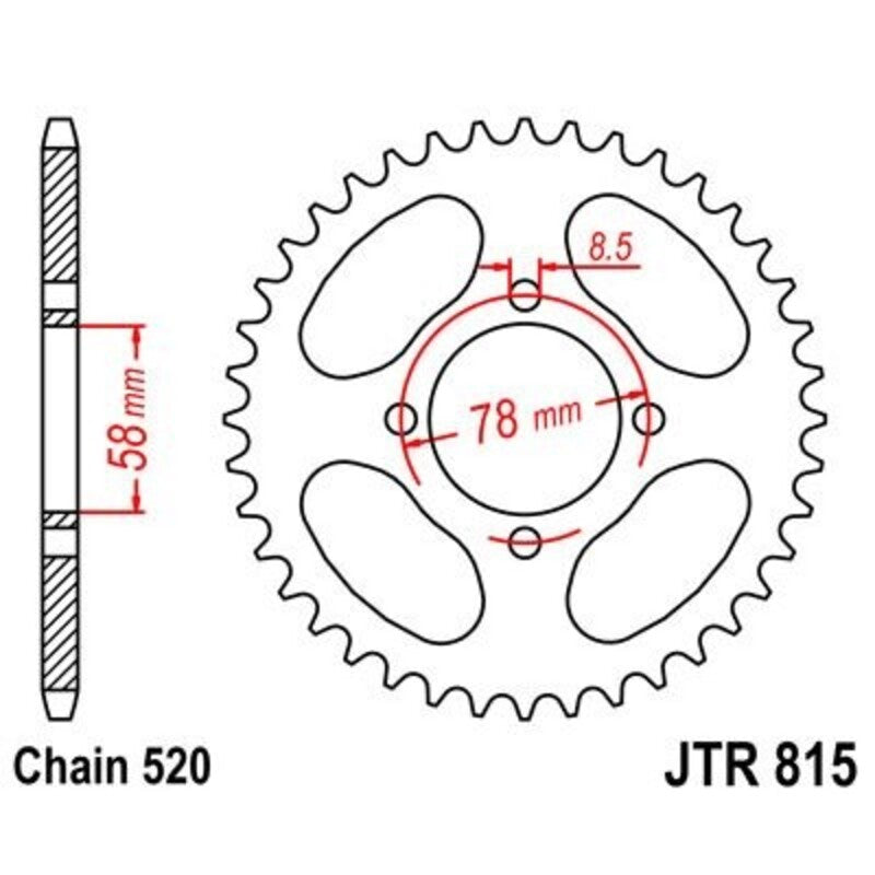 JTSPR RR SPROC 520 STEEL ST 815, 38