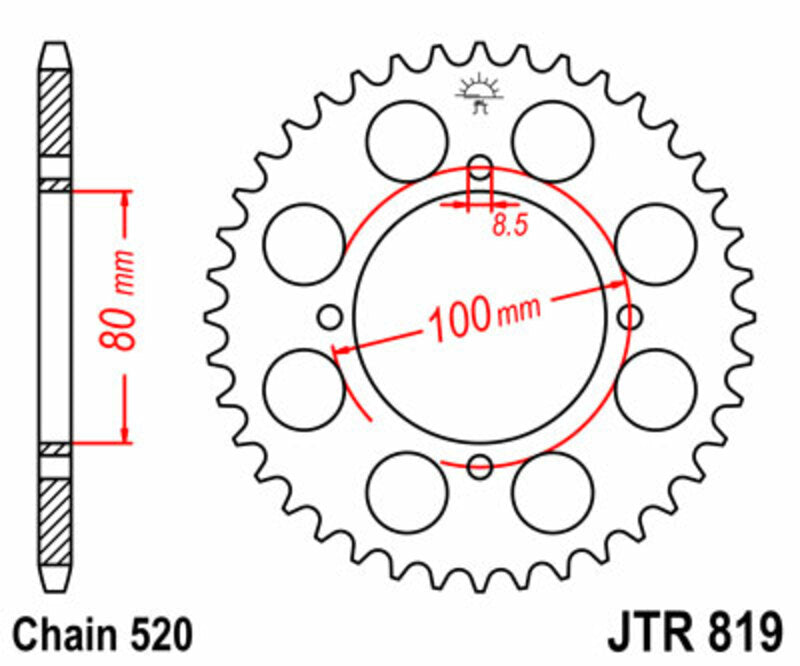 JTSPR RR SPROC 520 STEEL ST 819, 37