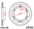 JTSPR RR SPROC 520 STEEL ST 822, 50