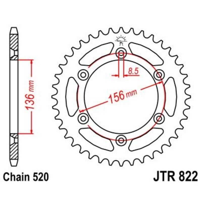 JTSPR RR SPROC 520 STEEL ST 822, 46