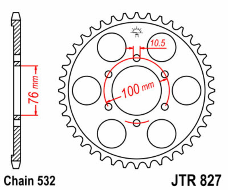 JTSPR RR SPROC 520 STEEL ST 827, 42