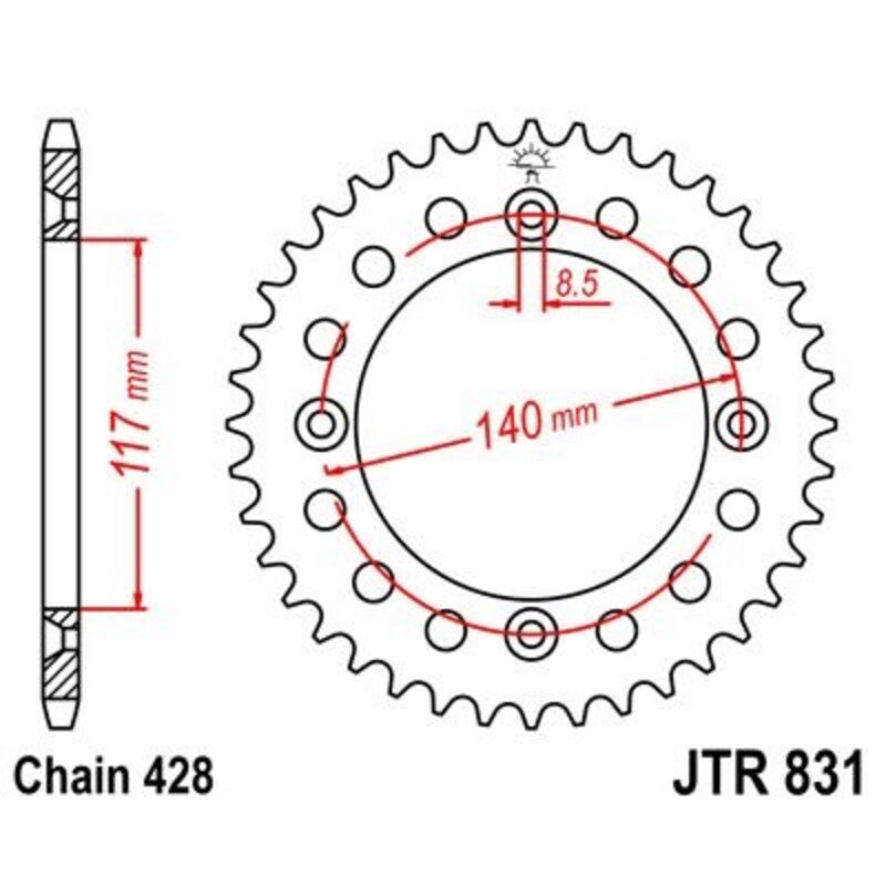 JTSPR RR SPROC 428 STEEL ST 831, 46